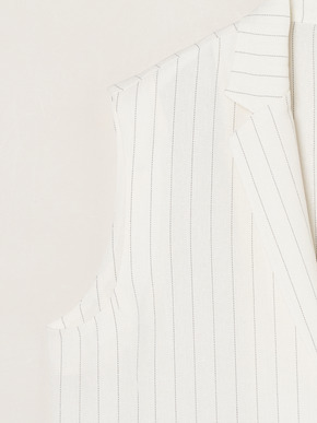 Crisp weave long gillet 詳細画像