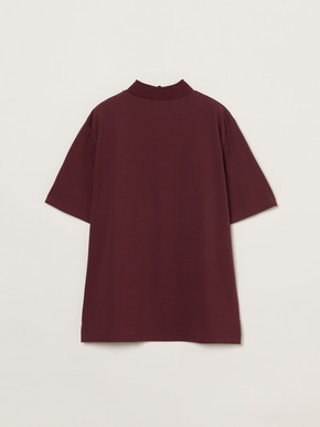 Men's sanded jersey pique mockneck 詳細画像