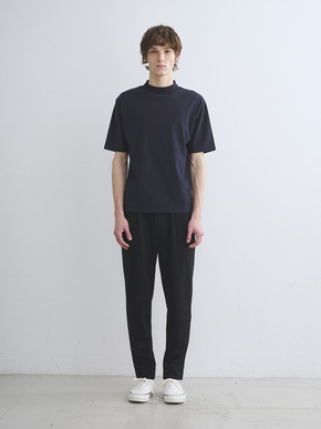 Men's sanded jersey pique mockneck 詳細画像