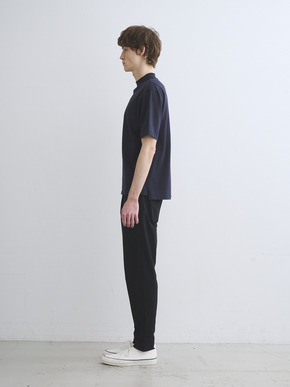 Men's sanded jersey pique mockneck 詳細画像