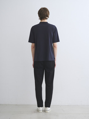 Men's sanded jersey pique mockneck 詳細画像