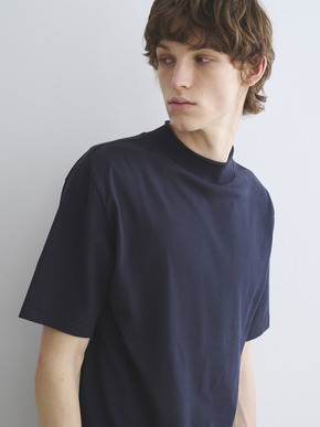 Men's sanded jersey pique mockneck 詳細画像