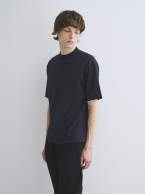 Men's sanded jersey pique mockneck 詳細画像
