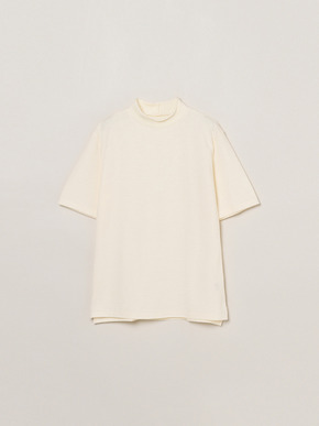 Men's sanded jersey pique mockneck 詳細画像