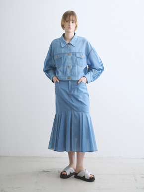 Sheer denim skirt 詳細画像