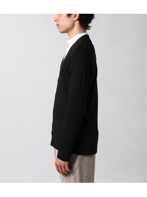 Men's brushed rib l/s cardigan 詳細画像