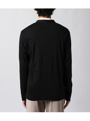 Men's brushed rib l/s cardigan 詳細画像