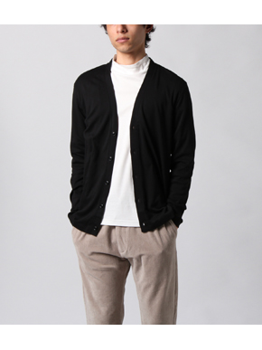 Men's brushed rib l/s cardigan 詳細画像