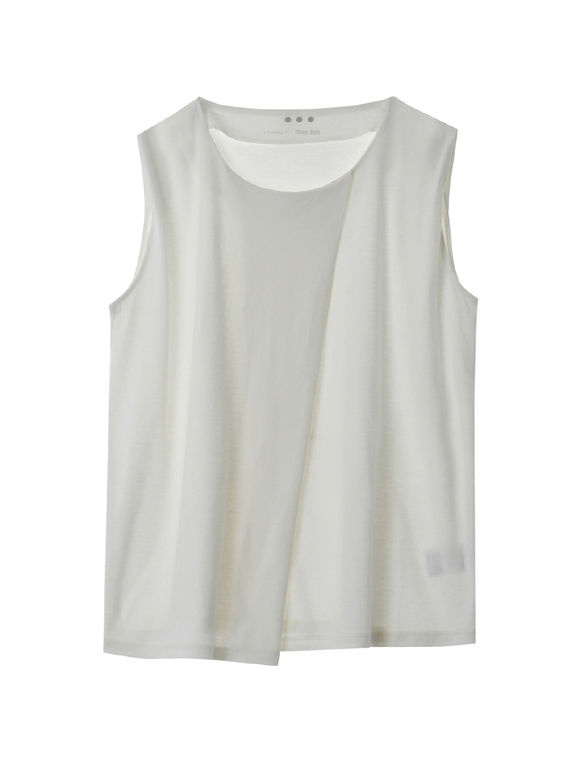 Ecovero cotton sleeveless top｜スリードッツ オフィシャルオンライン