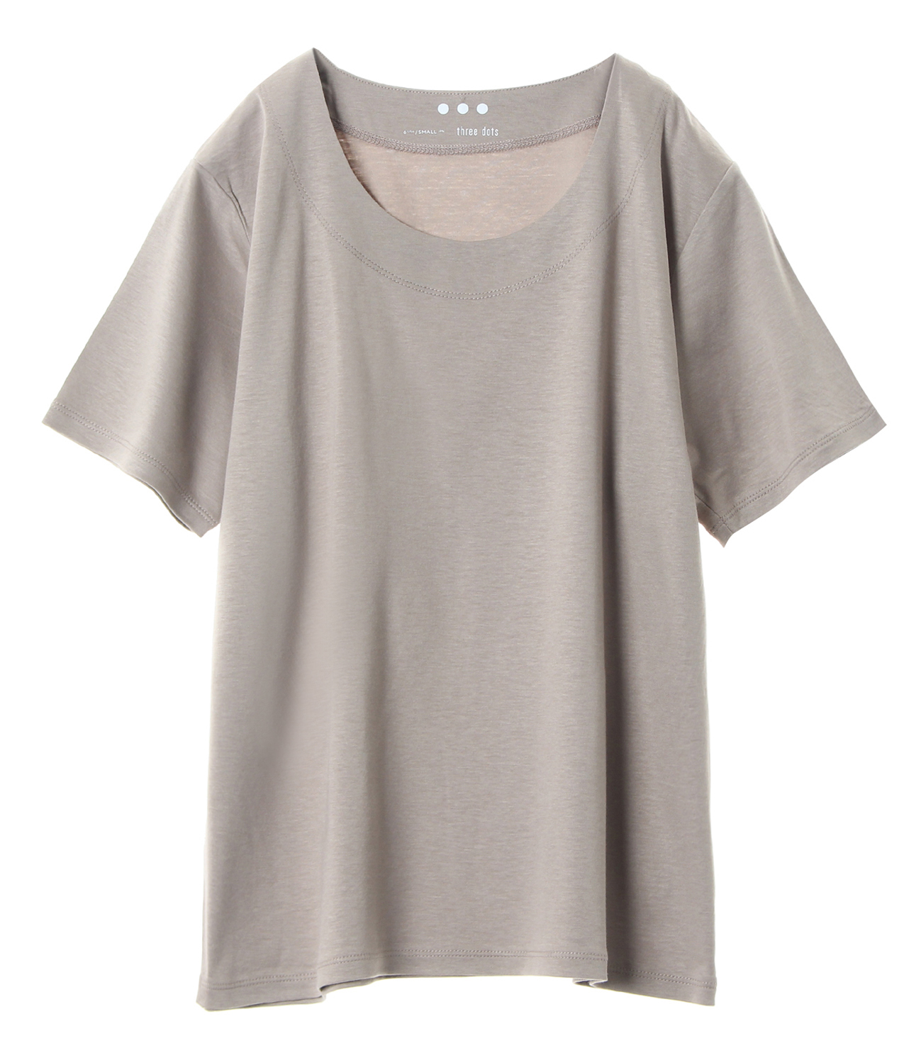 Ecovero cotton crew neck top｜スリードッツ オフィシャルオンラインショップ