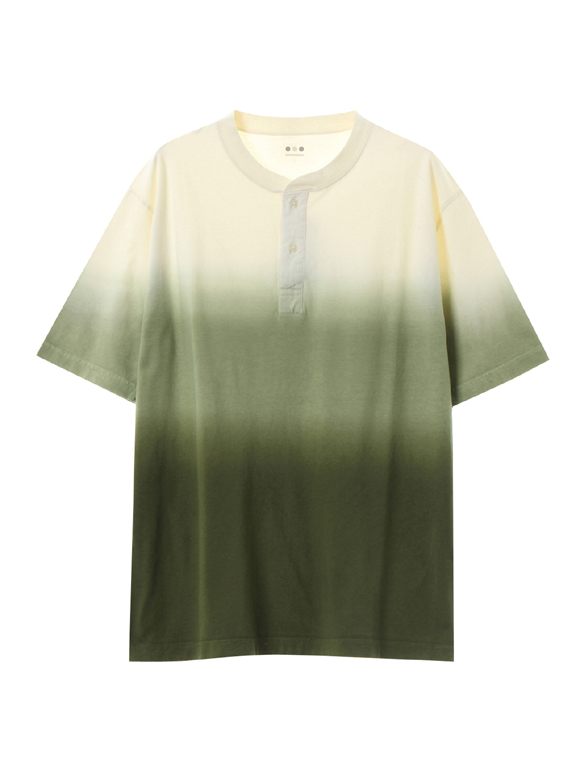 Men's gradation dye s/s henley