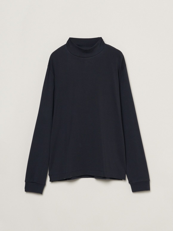 Men's brushed rib l/s mock neck