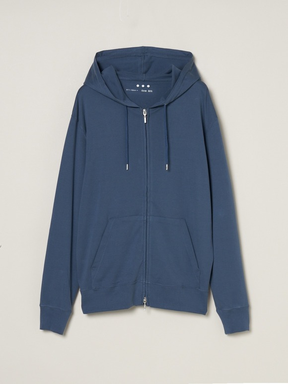 Men's brushed rib double hoody