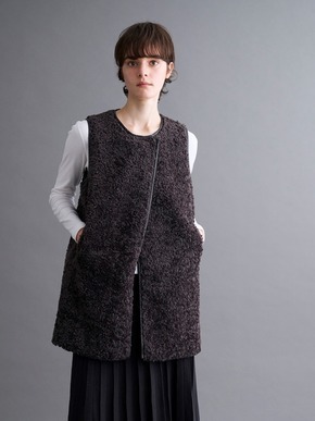 Poodle boa long vest 詳細画像