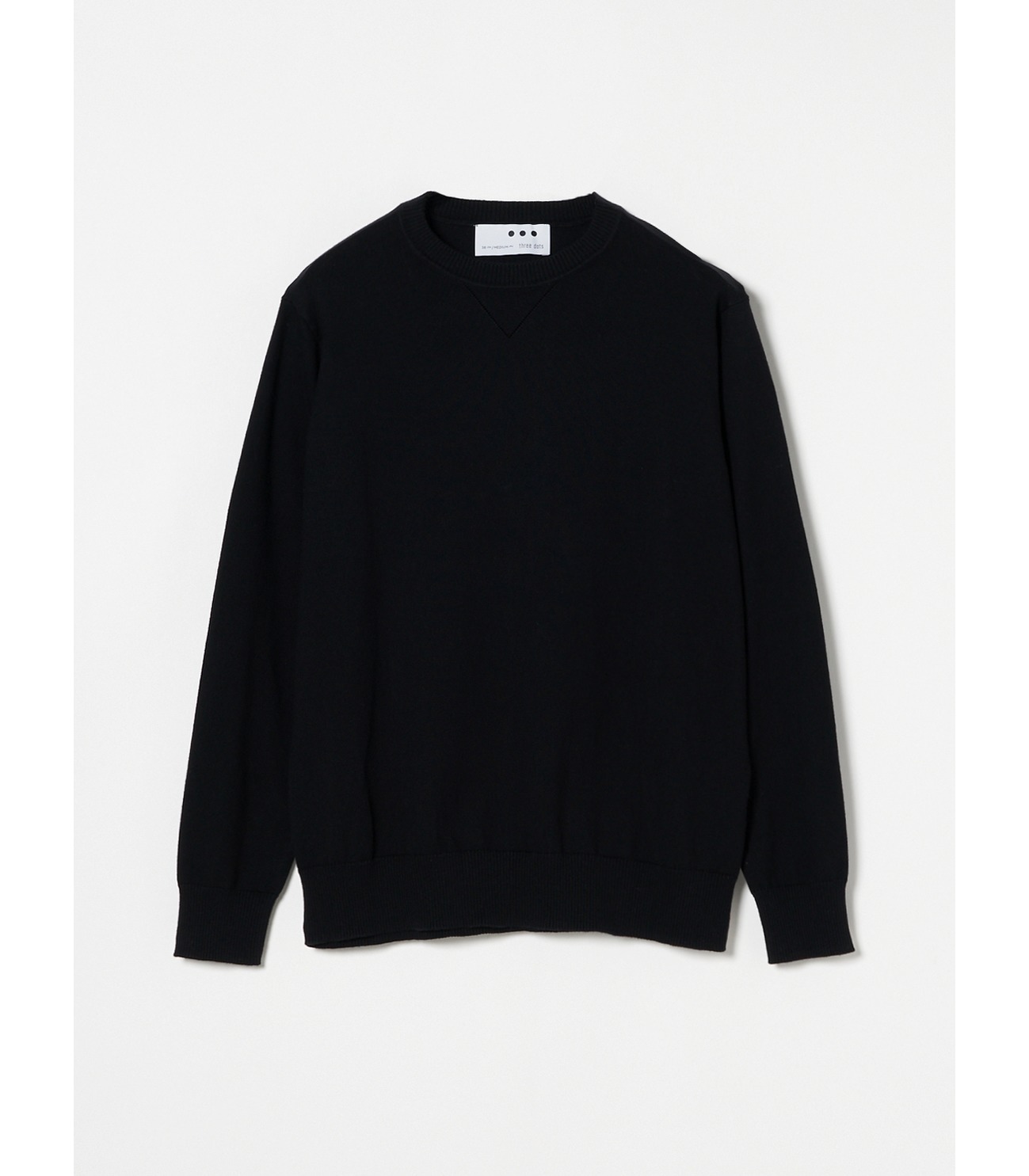 Men's cotton cashmere crew neck｜スリードッツ オフィシャル