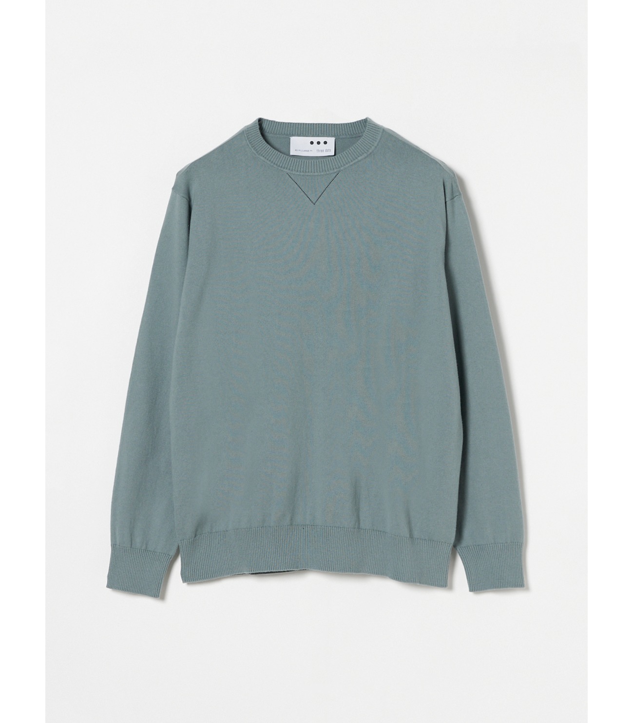 Men's cotton cashmere crew neck｜スリードッツ オフィシャル