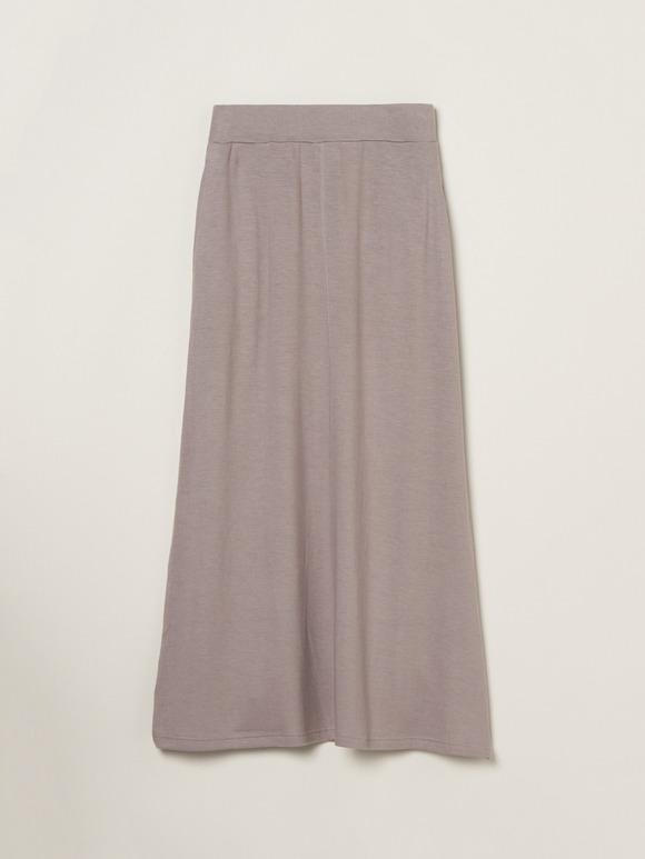 Brushed sweater a-line longskirt