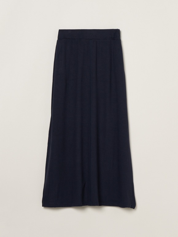 Brushed sweater a-line longskirt