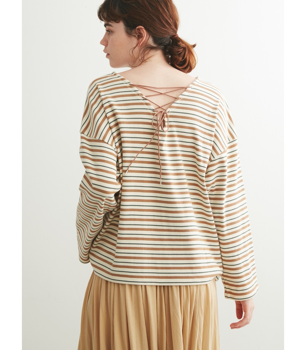 Heavy rib wide sleeve back race tee｜スリードッツ オフィシャル