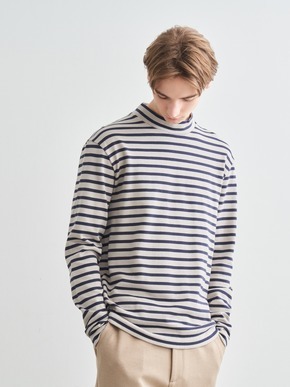 Men's border l/s high neck 詳細画像