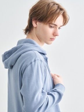 Men's supima bare waffle zip hoody 詳細画像