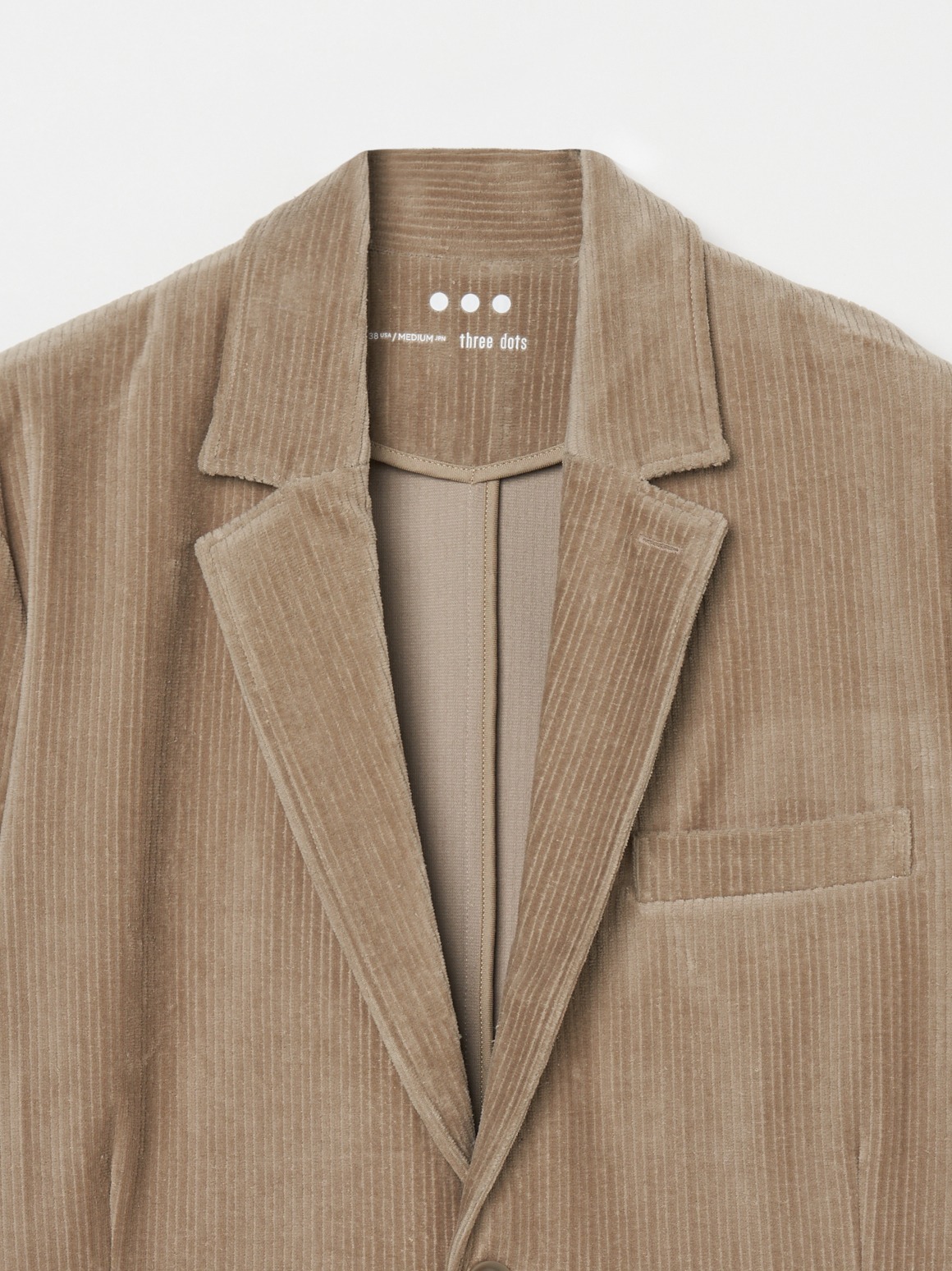 Men's cut corduroy jacket｜スリードッツ オフィシャル ...