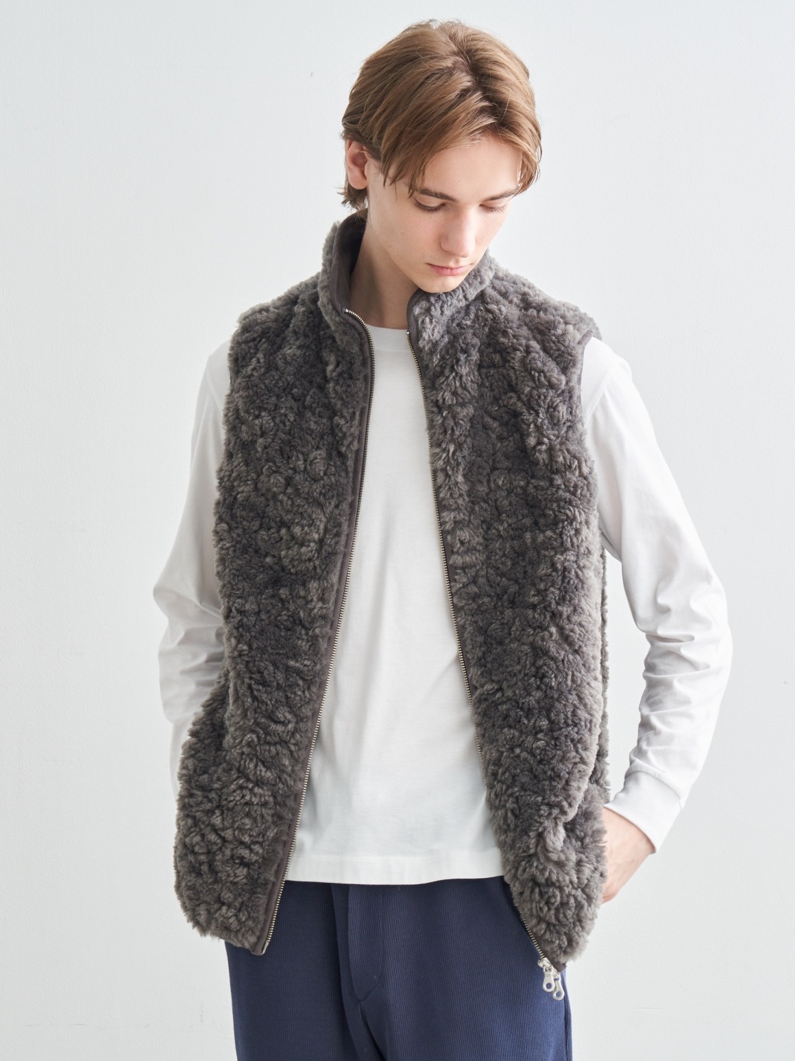 新品在庫極美品 スリードッツ Upcycled eco fur middle coat ジャケット・アウター