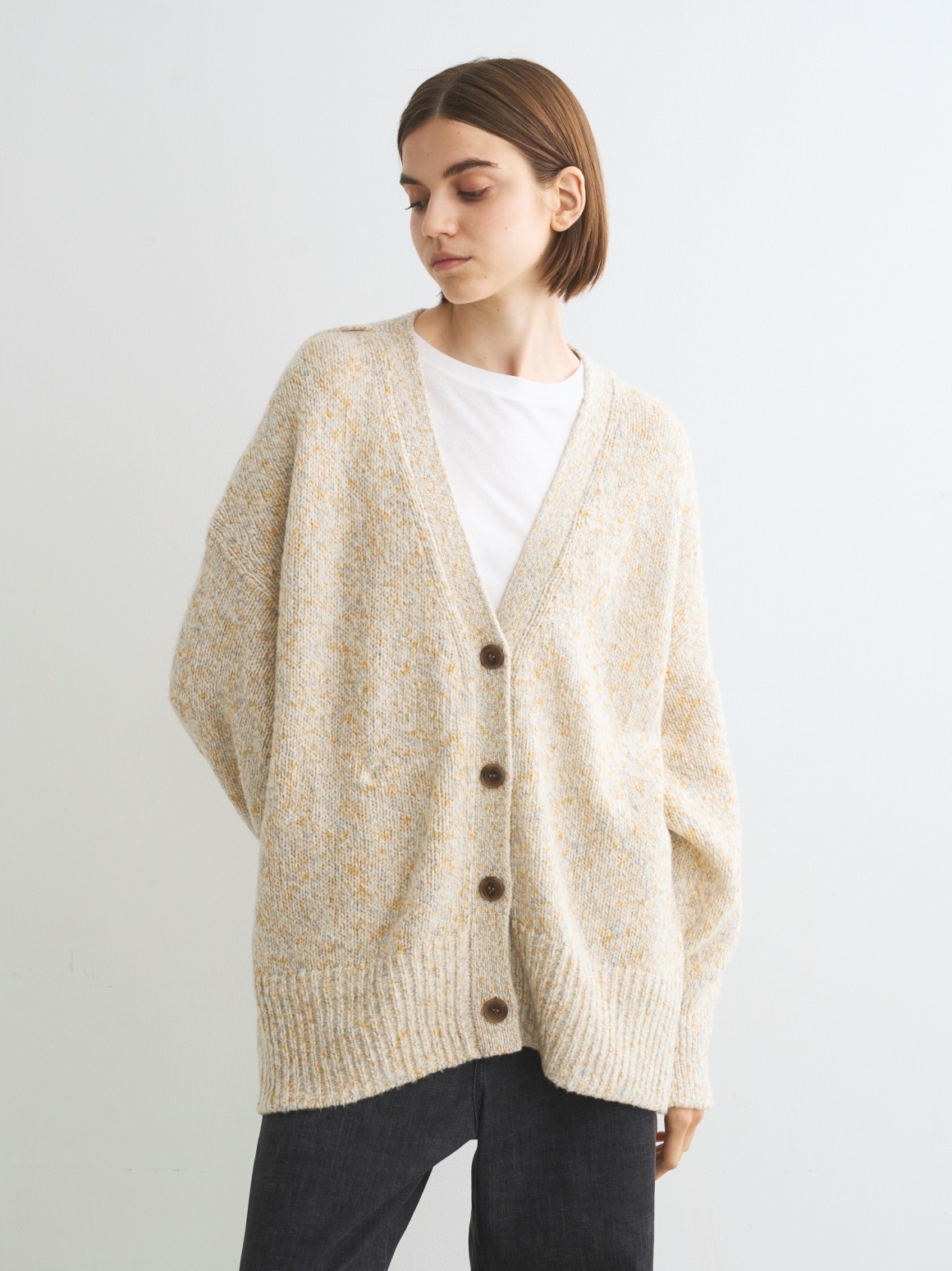 Melange cardigan｜スリードッツ オフィシャルオンラインショップ