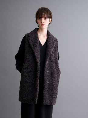 Poodle boa tailored vest 詳細画像