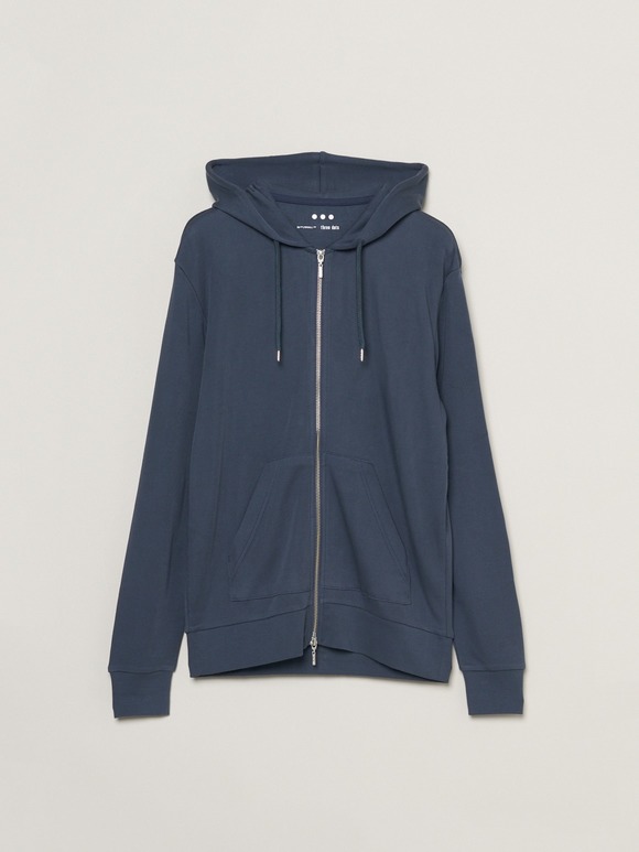 Men's souffle cotton zip hoody