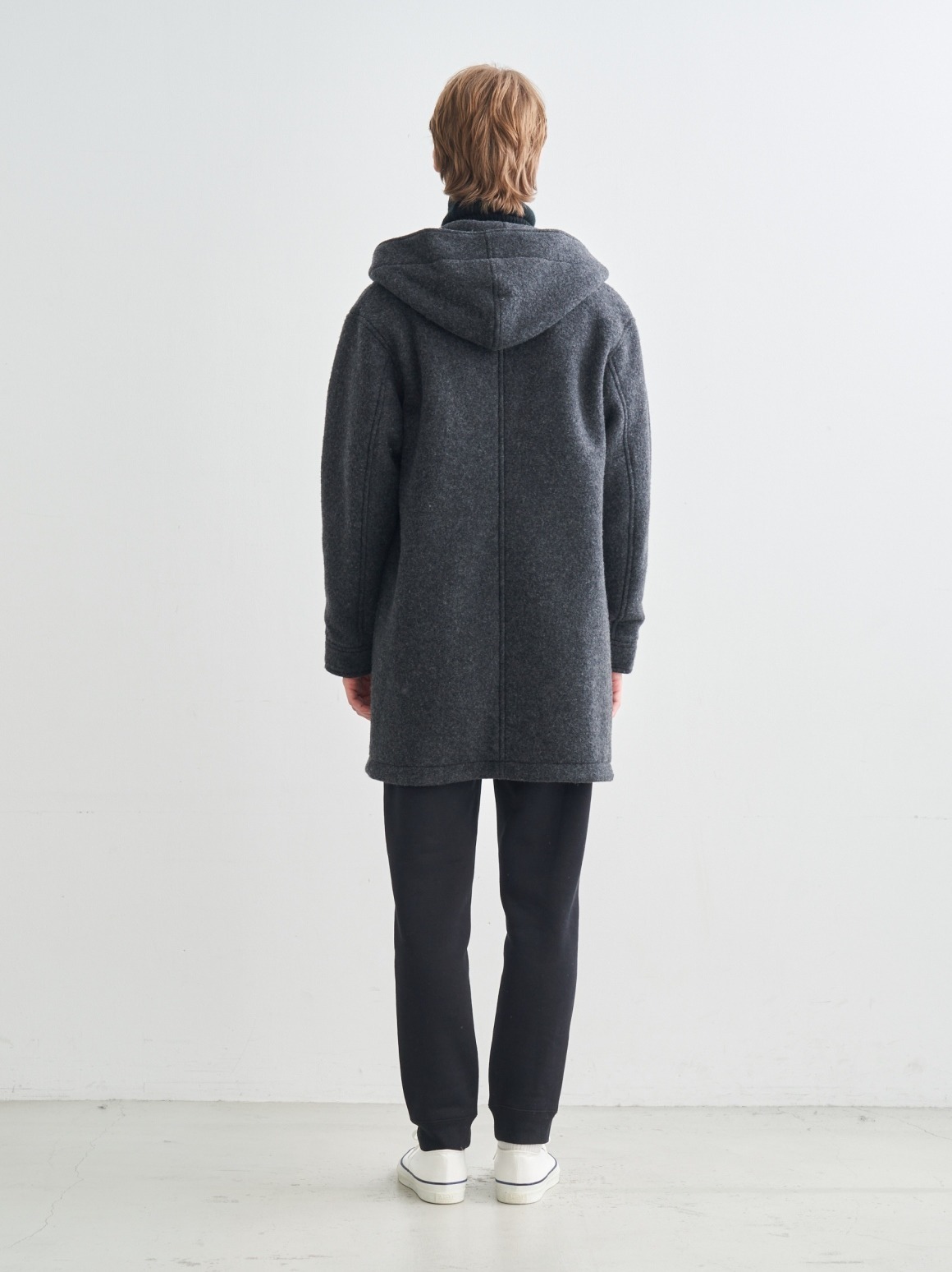 Men's wool fleece hooded coat｜スリードッツ オフィシャル