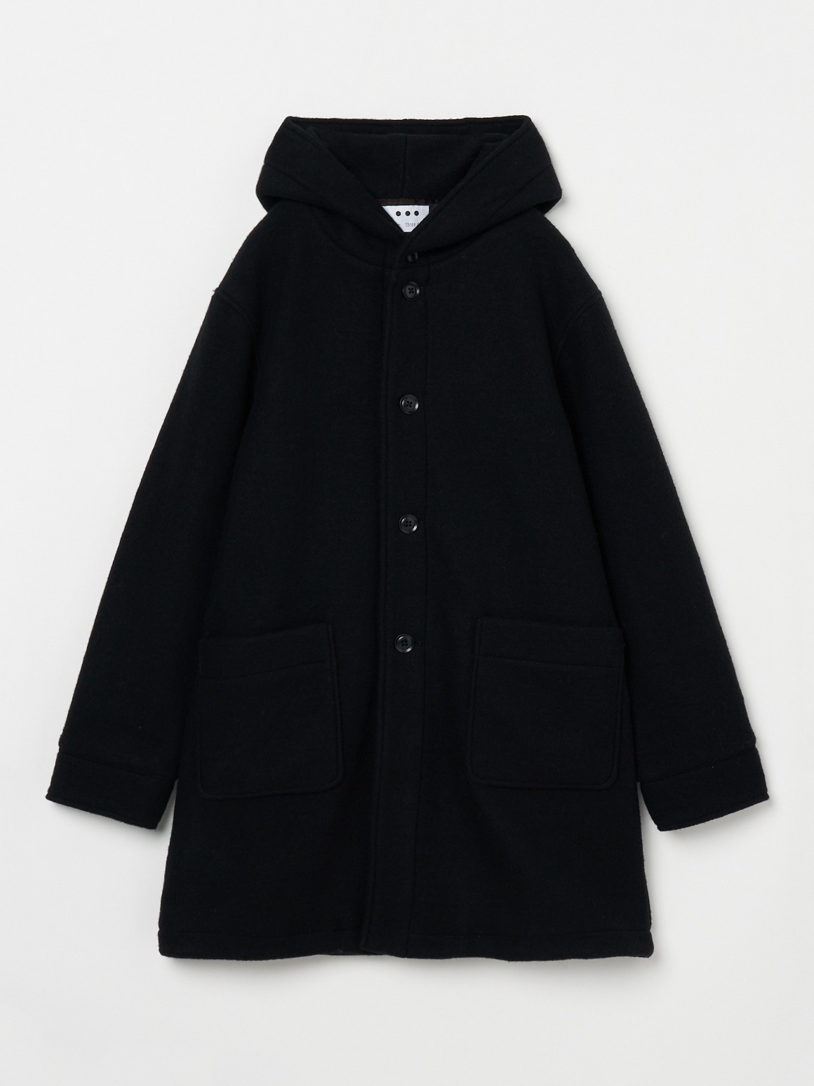 Men's wool fleece hooded coat｜スリードッツ オフィシャル