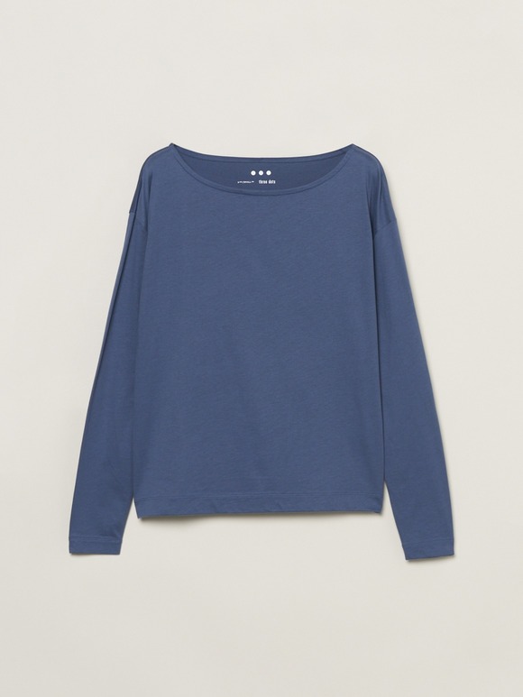 Sanded jersey l/s boatneck tee