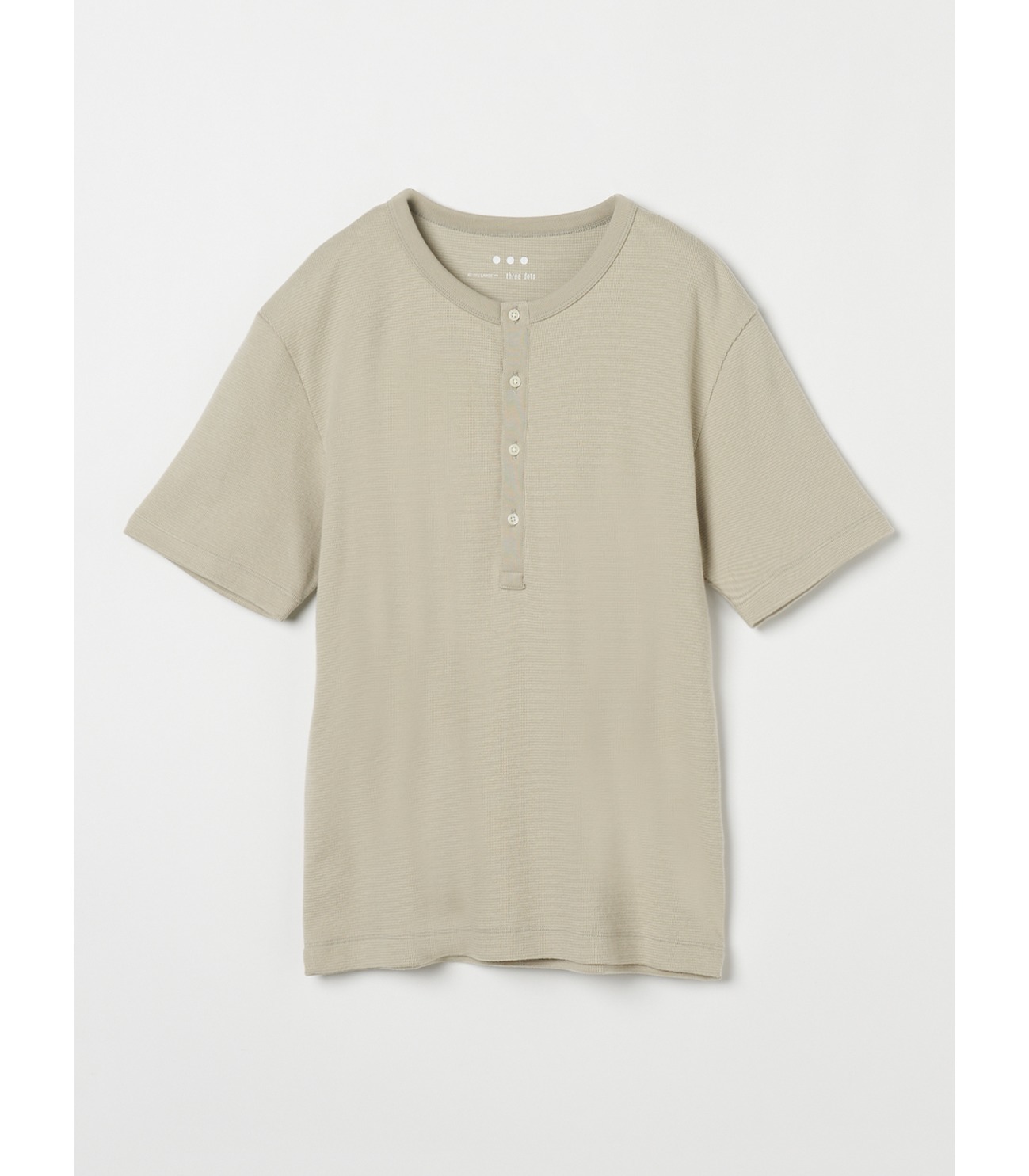 Men's supima bare waffle henley｜スリードッツ オフィシャル