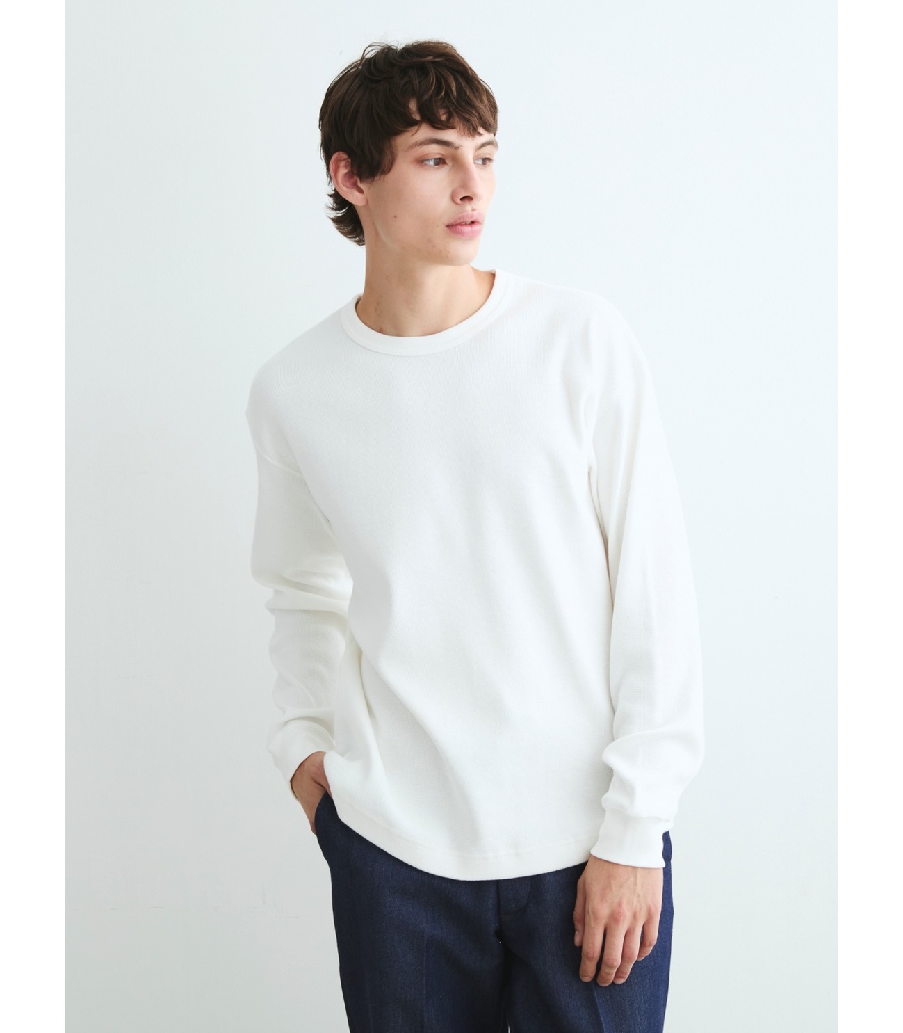 Men's supima bare waffle sweat｜スリードッツ オフィシャル