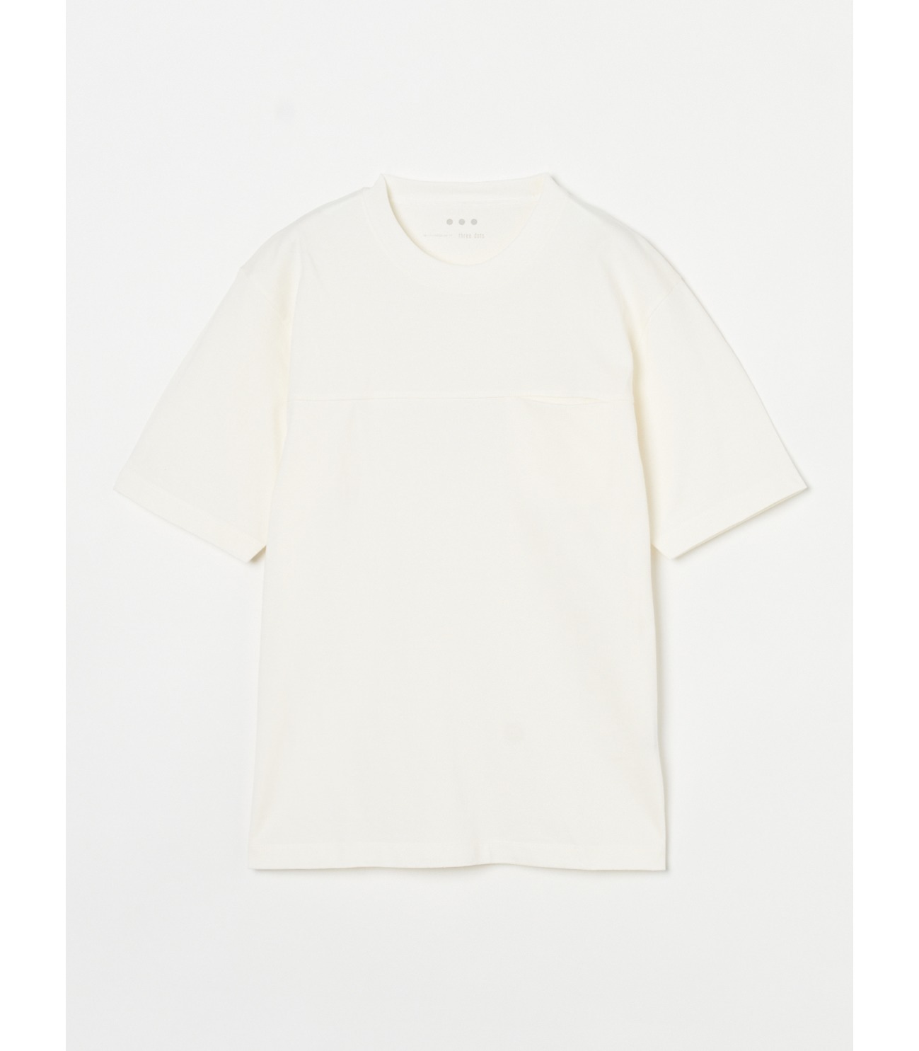 Men's cotton silk s/s pocket T｜スリードッツ オフィシャル