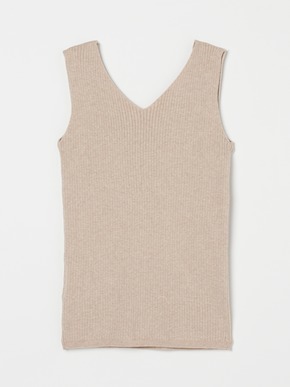 Cotton melange rib tank 詳細画像