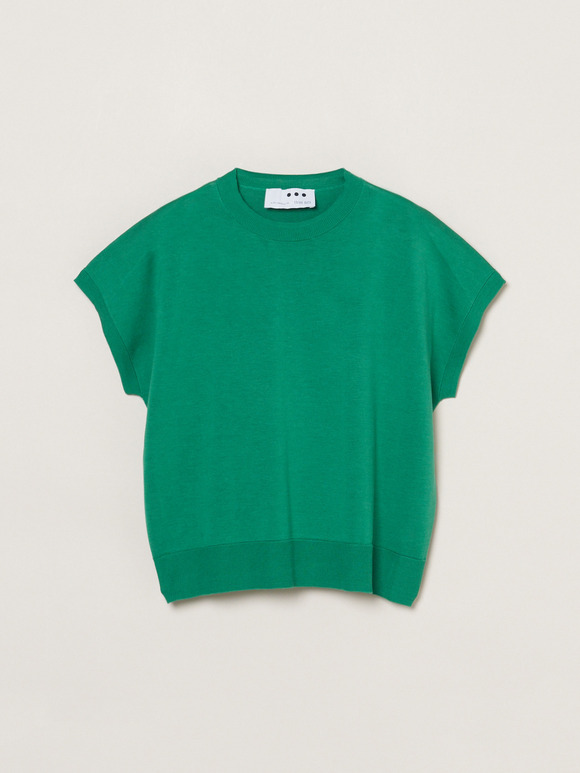 Washable cotton silk s/s top