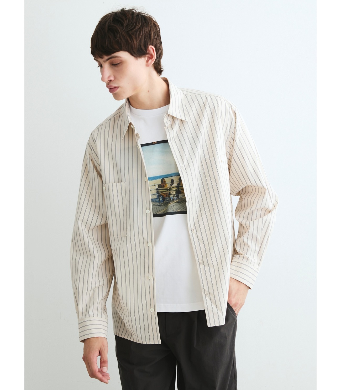 Men's premium cotton l/s shirts｜スリードッツ オフィシャル