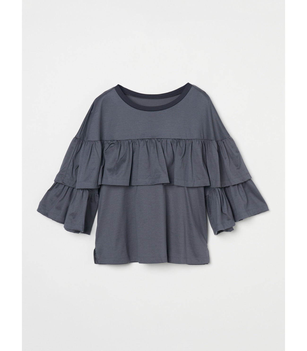 Deco t-shirt ruffle sleeve｜スリードッツ オフィシャルオンライン