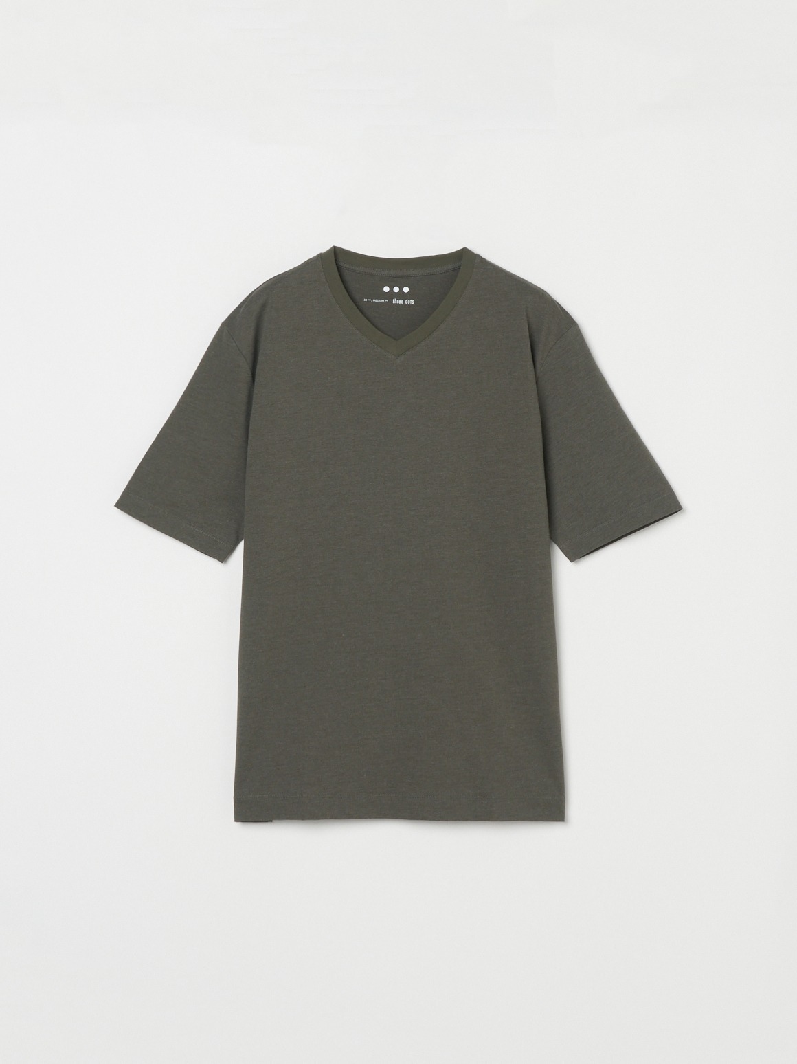 Menu0026#039;s powdery cotton s/s v neck T｜スリードッツ オフィシャルオンラインショップ