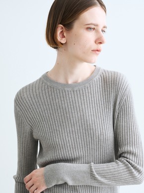 Lurex sweater rib knit tee 詳細画像