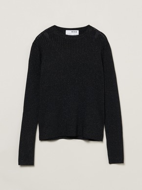 Lurex sweater rib knit tee 詳細画像