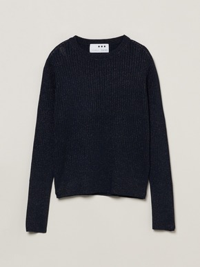 Lurex sweater rib knit tee 詳細画像