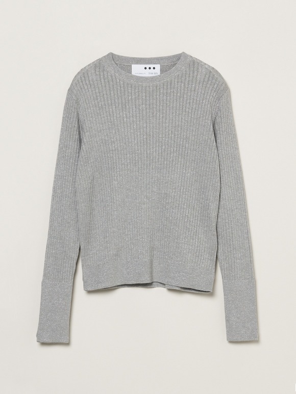 Lurex sweater rib knit tee