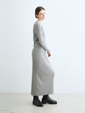 Lurex sweater rib skirt 詳細画像