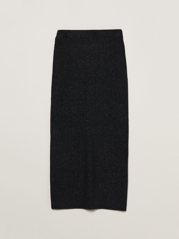 Lurex sweater rib skirt