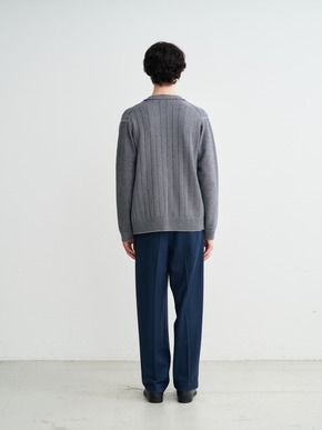 Men's crazy border vneckcardigan 詳細画像