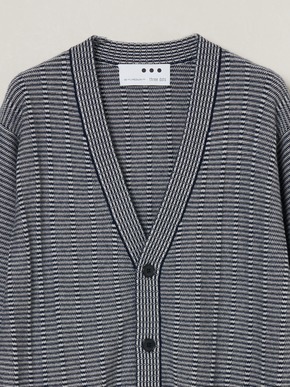 Men's crazy border vneckcardigan 詳細画像