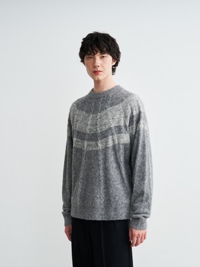 Men's centripetal knitting pullover 詳細画像